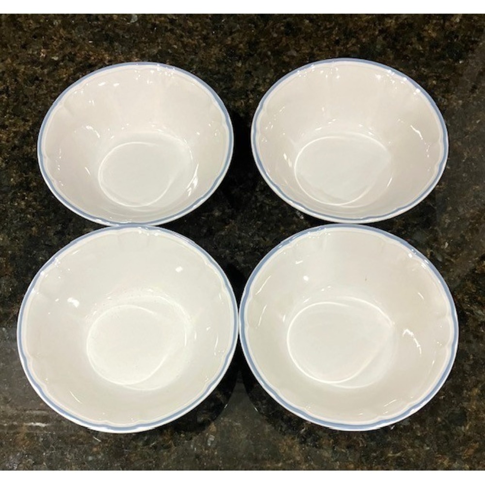 Floral Expressions Japan Stoneware NO Floral Center‎ Fruit Dessert Bowl Set of 4